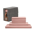 thumbnail image 1 of Modern Threads 6-Piece Mauve Satin Sheet Set with Organizer Box, Full, 1 of 6