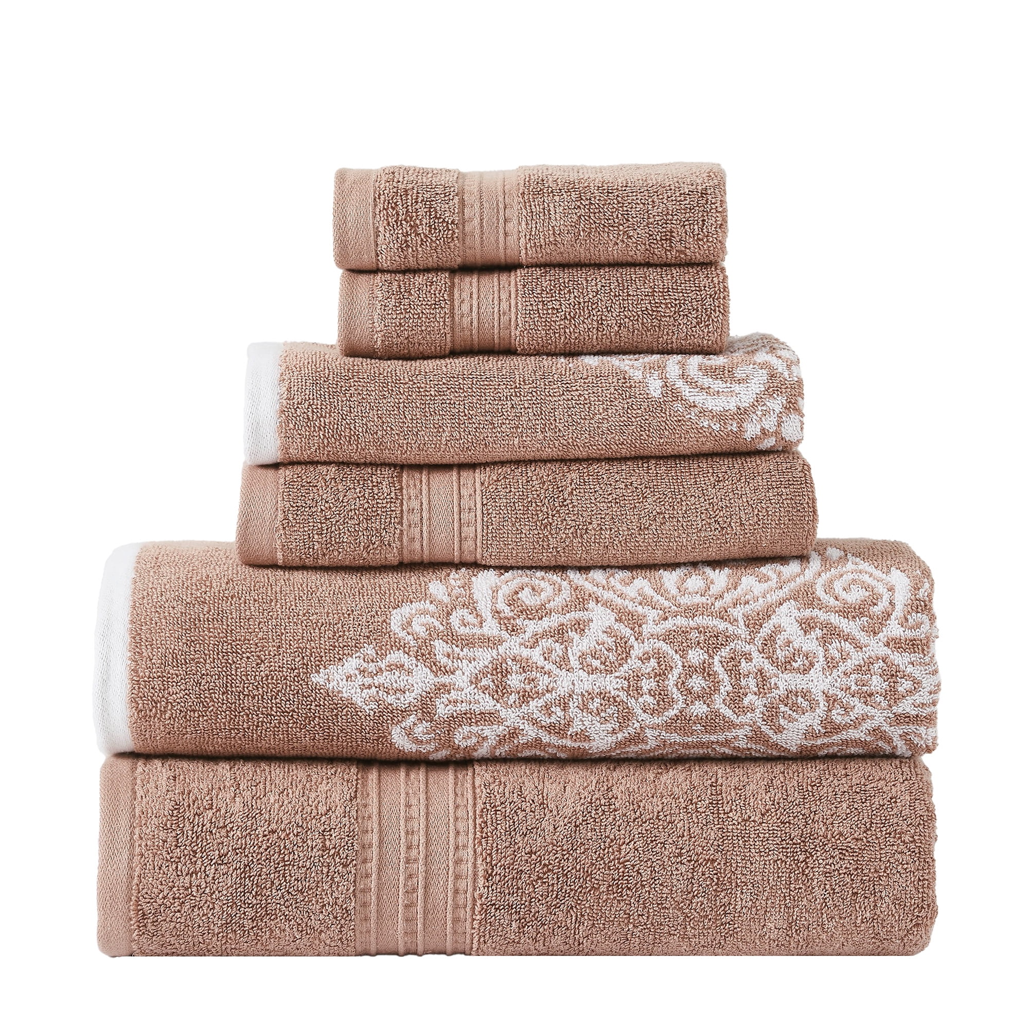Modern Threads Artesia Damask Towel Set - Soft & Reversible - Walmart.com