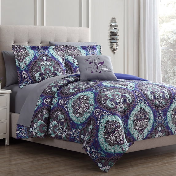 Modern Threads 8-Piece Catherdal Reversible Adult Bed in a Bag, California King