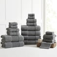 thumbnail image 1 of Modern Threads Aircloud 18-Piece Cotton Bath Towel Set, Charcoal, 1 of 4