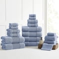 thumbnail image 1 of Modern Threads Aircloud 18-Piece Cotton Bath Towel Set, Blue, 1 of 4