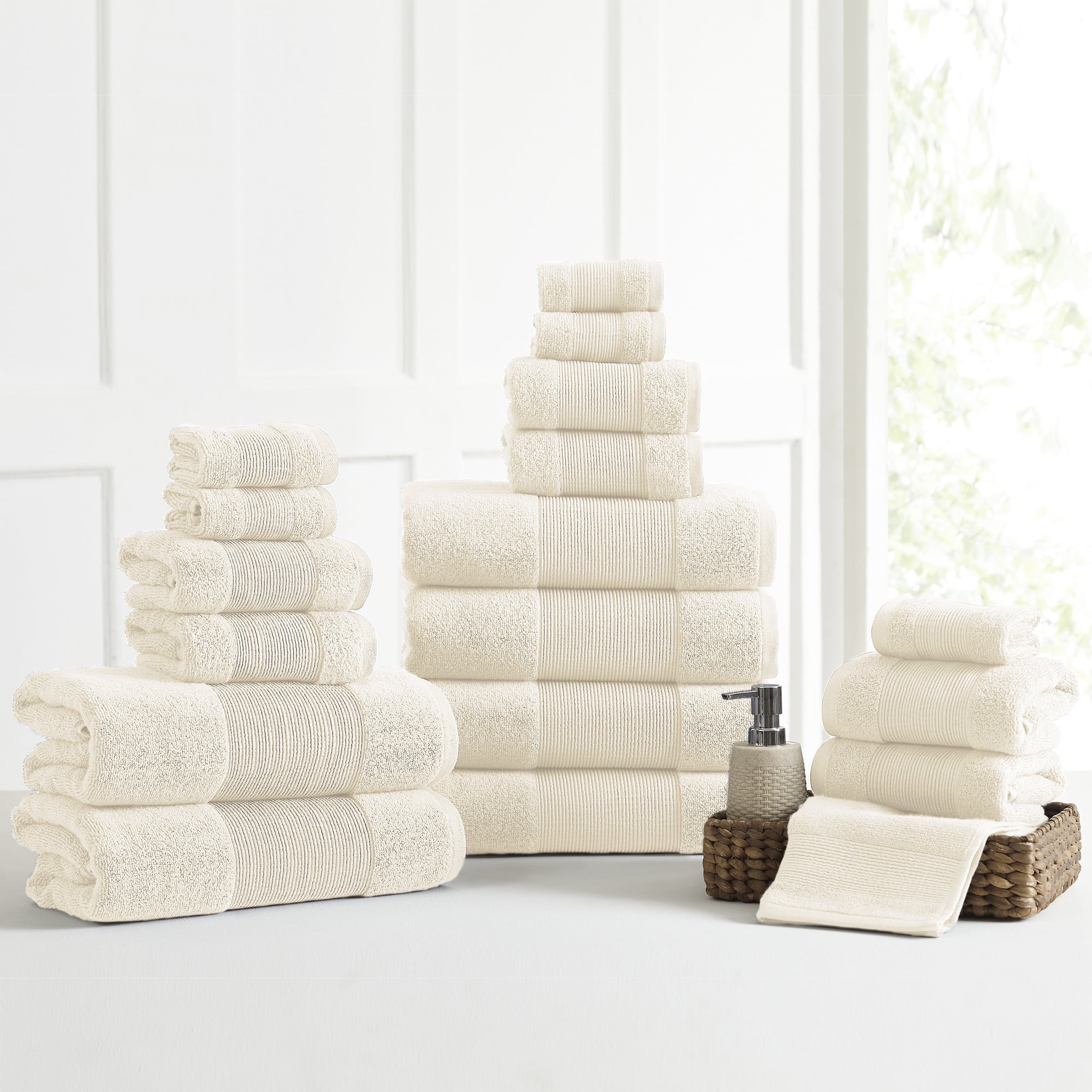 Ivory Organic Cotton 18-Piece Towel Set