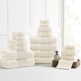 thumbnail image 1 of Modern Threads Aircloud 18-Piece Cotton Adult Bath Towel Set, Ivory, 1 of 3