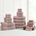 thumbnail image 1 of Modern Threads Aircloud 18-Piece Cotton Adult Bath Towel Set, Silver Pink, 1 of 3