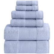 Modern Threads Aircloud 6-Piece Cotton Adult Bath Towel Set, Blue