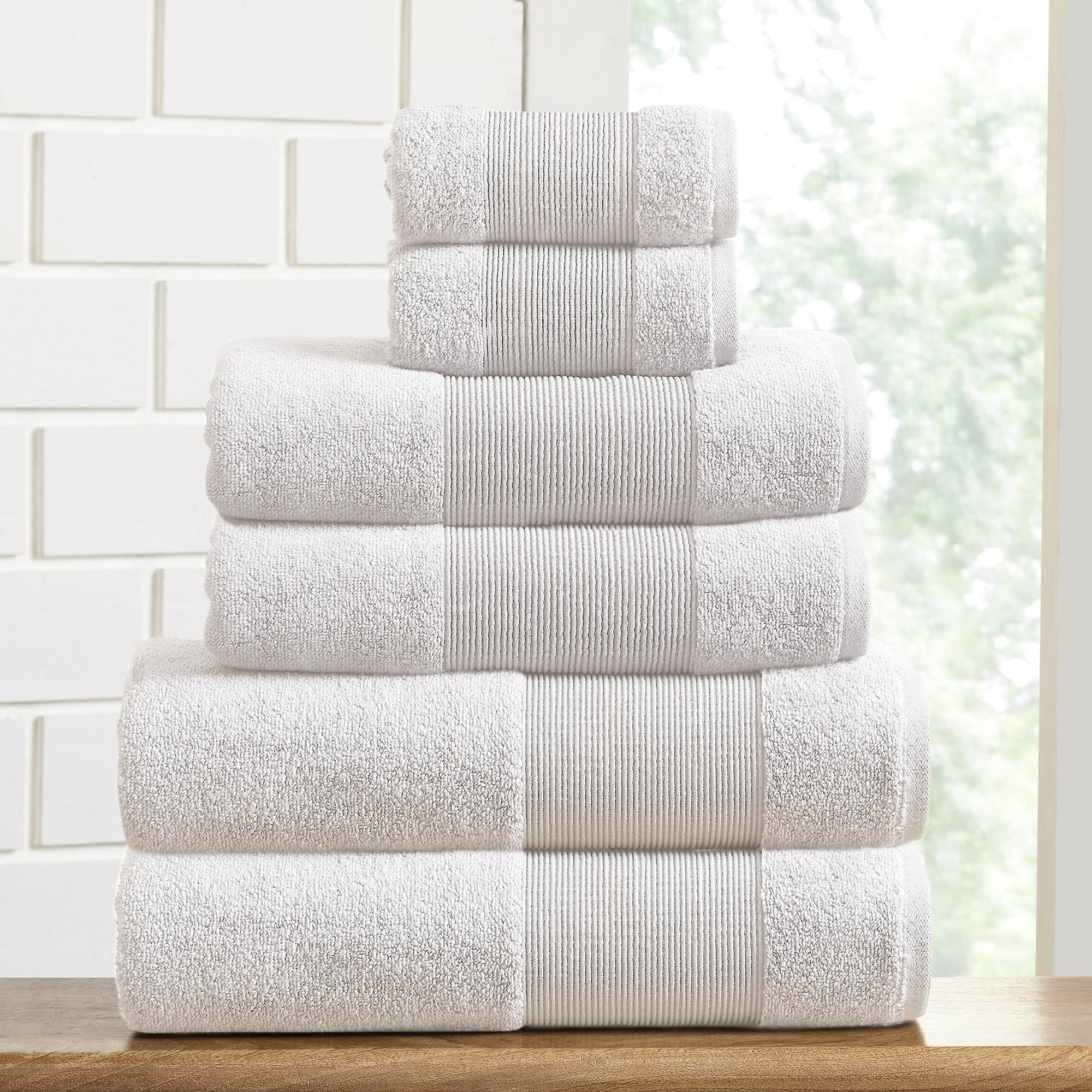 Air Cloud 6-Piece White Cotton Towel Set
