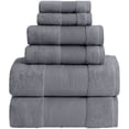 thumbnail image 1 of Modern Threads Aircloud 6-Piece Cotton Bath Towel Set, Charcoal, 1 of 12