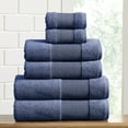thumbnail image 1 of Modern Threads AirCloud 100% Cotton 6-Piece Towel Set, Navy, 1 of 2