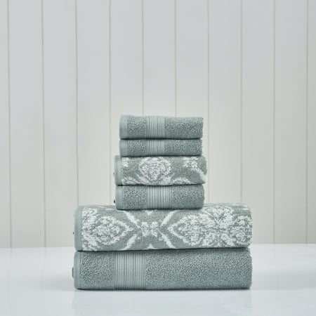 Modern Threads Amaris 6-Piece Adult Cotton Bath Towel Set, Amaris, Ivy