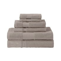 Modern Threads Astra Jacquard 6-Piece Cotton Towel Set, Fawn