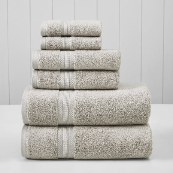 Modern Threads Bamboo Cotton Blend 6-Piece Bath Towel Set, Taupe