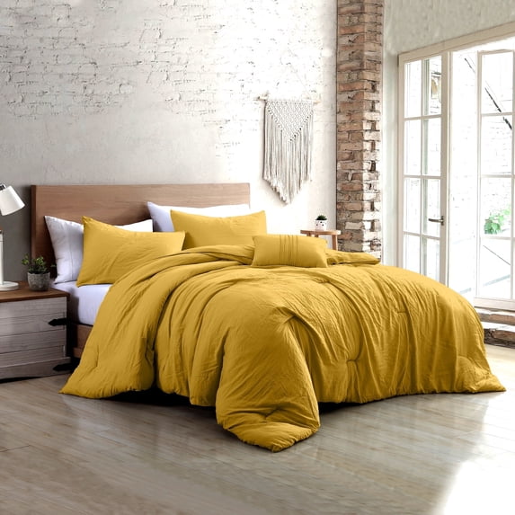 Modern Threads Beck 4-Piece Geometric Brushed Gold Comforter Sets, King