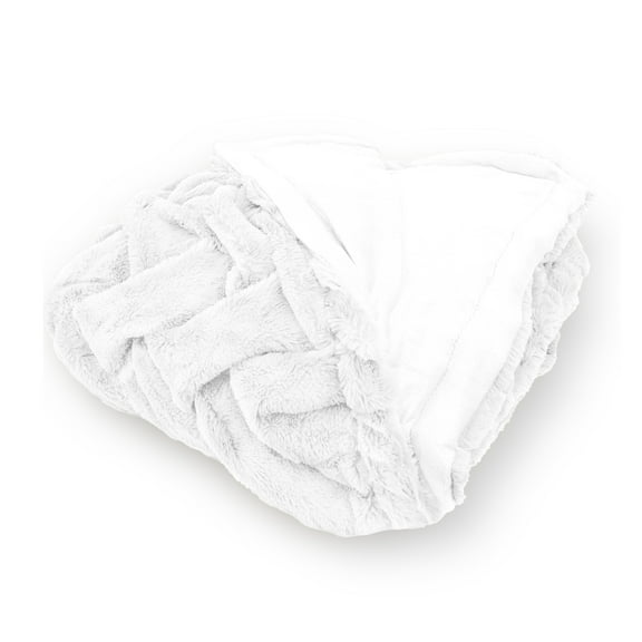 Modern Threads Braided Microfiber Throw, 50" x 60", White