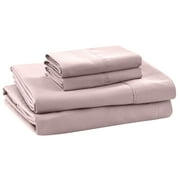 Modern Threads 3-Piece Solid Microfiber Adult Sheet Set, Cameo Rose, Twin