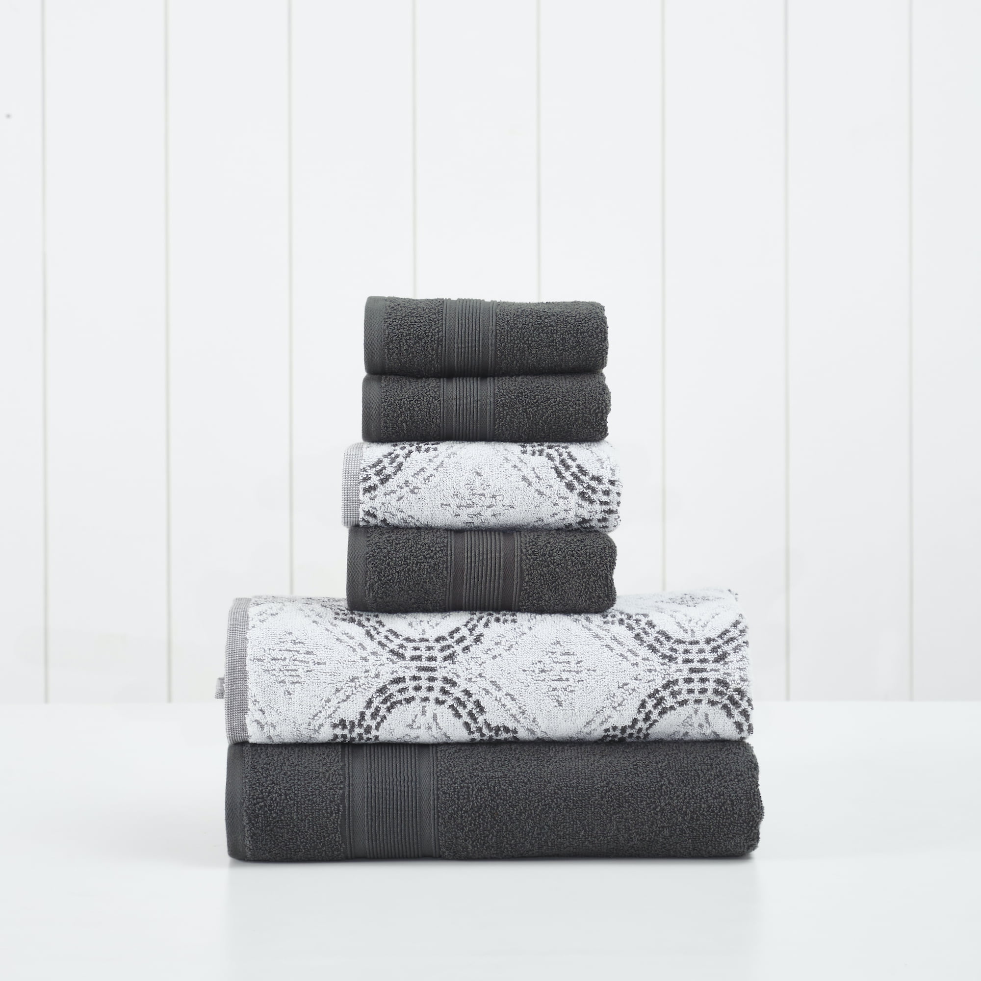 ★MOHAN★ TFR COTTON TWISTED TOP_3COLORS Free Shipping! Modern Threads 6-Piece Cotton Bath Towel Set