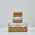 thumbnail image 1 of Modern Threads Capri Jacquard 6-Piece Adult Cotton Bath Towel Set, Gold, 1 of 4