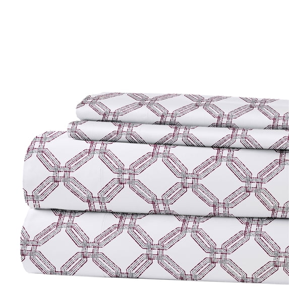 Modern Threads Cara Printed 4-Piece Adult Sheet Set, Queen