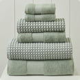 thumbnail image 1 of Modern Threads Charlize 6-Piece Cotton Bath Towel Set, Dark Sage, 1 of 5