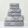 thumbnail image 1 of Modern Threads Charlize 6-Piece Cotton Bath Towel Set, Stone, 1 of 5