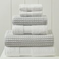 thumbnail image 1 of Modern Threads Cobblestone 6-Piece Adult Cotton Bath Towel Set, White, 1 of 4