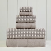 Modern Threads Cobblestone 6-Piece Cotton Adult Bath Towel Set, Beige