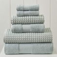 thumbnail image 1 of Modern Threads Cobblestone 6-Piece Cotton Adult Bath Towel Set, Blue, 1 of 10