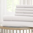 thumbnail image 1 of Modern Threads Cool Comfort 4-Piece White 120 GSM Microfiber Adult Sheet Set, Twin, 1 of 2