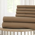 thumbnail image 1 of Modern Threads Cool Comfort 6-Piece Mocha 120 GSM Sheet Set, Twin, 1 of 5