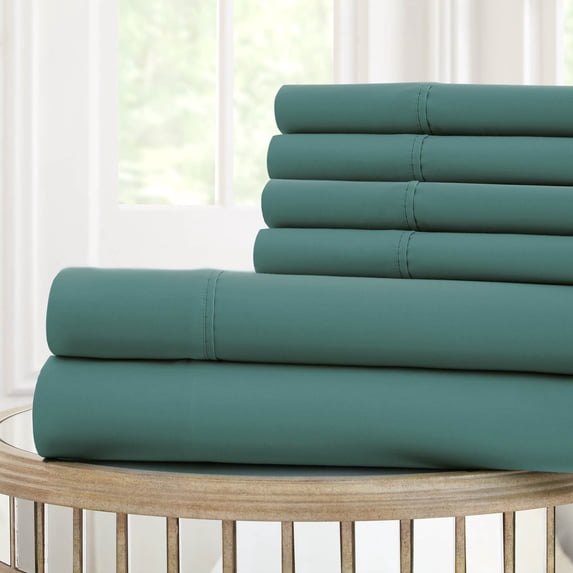 Modern Threads Cool Comfort 6-Piece Teal 120 GSM Sheet Set, Queen