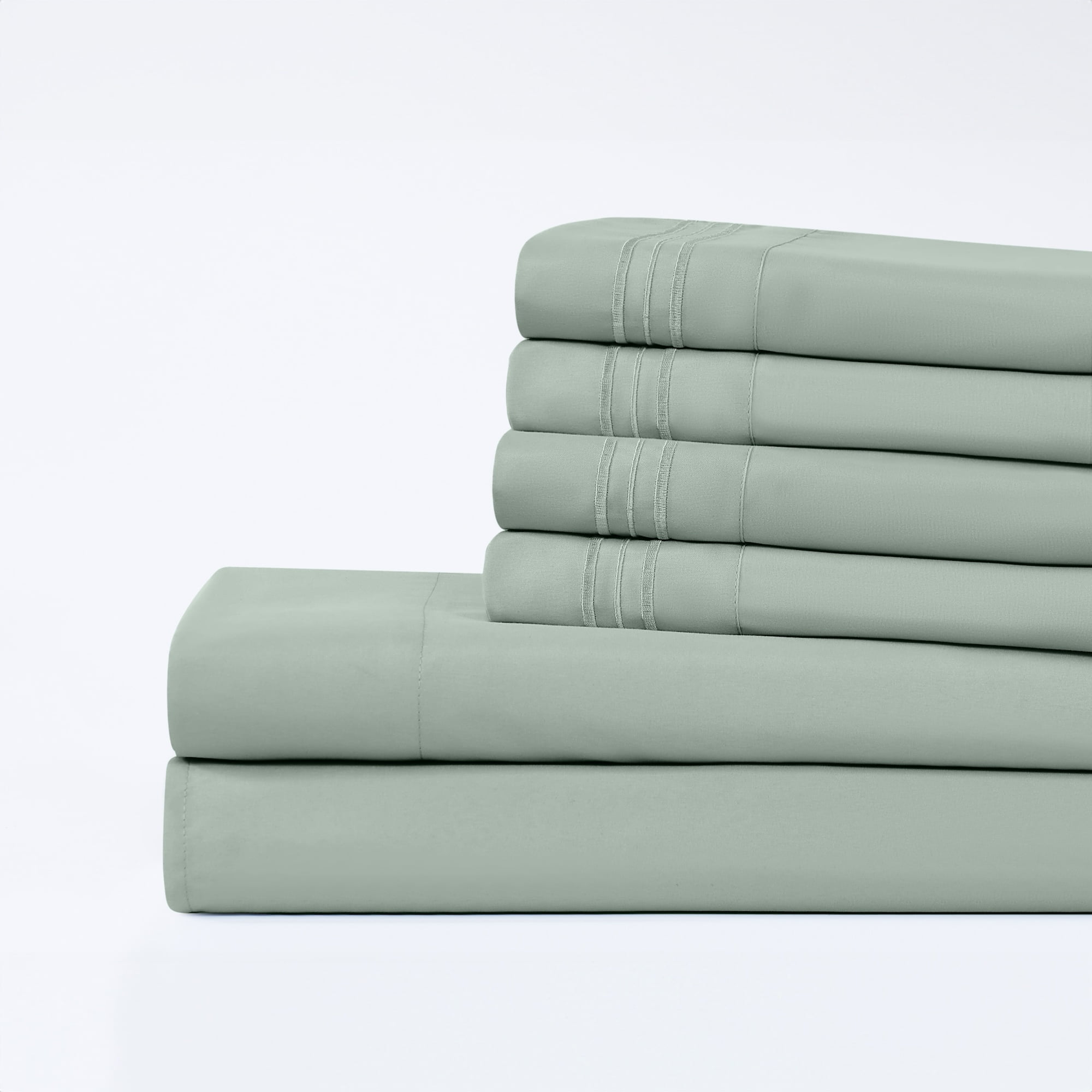 Modern Threads 6-Piece 21" Extra Deep Pocket Aloe Microfiber Sheet Set, California King