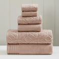 thumbnail image 1 of Modern Threads Diamond Gate 6-Piece Adult Cotton Bath Towel Set, Dusty Rose, 1 of 4