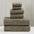 thumbnail image 1 of Modern Threads Diamond Gate 6-Piece Adult Cotton Bath Towel Set, Taupe, 1 of 4