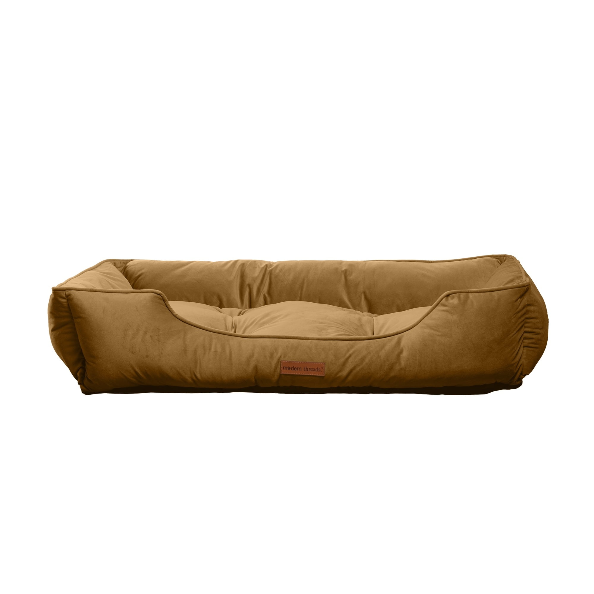 Modern Threads Extra Large Luxury Velvet Tufted-Style Dog Bed, Caramel