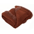 thumbnail image 1 of Modern Threads Farrah Nutmeg Acrylic Throw Blanket, 50" x 60", 1 of 5