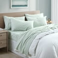 thumbnail image 1 of Modern Threads Garment Washed 6 Piece Sheet Set, Sage Green, Cal. King, 1 of 3