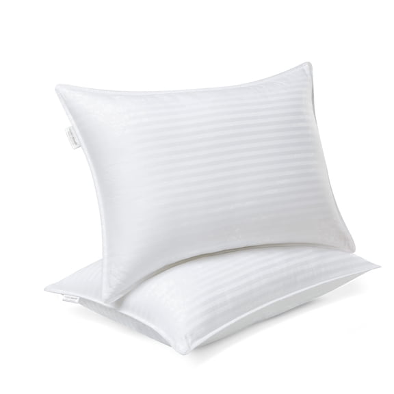 Modern Threads Hotel Collection 250 Thread Count Cotton Bed Pillow for Back, Stomach and Side Sleepers, King (2 Count)