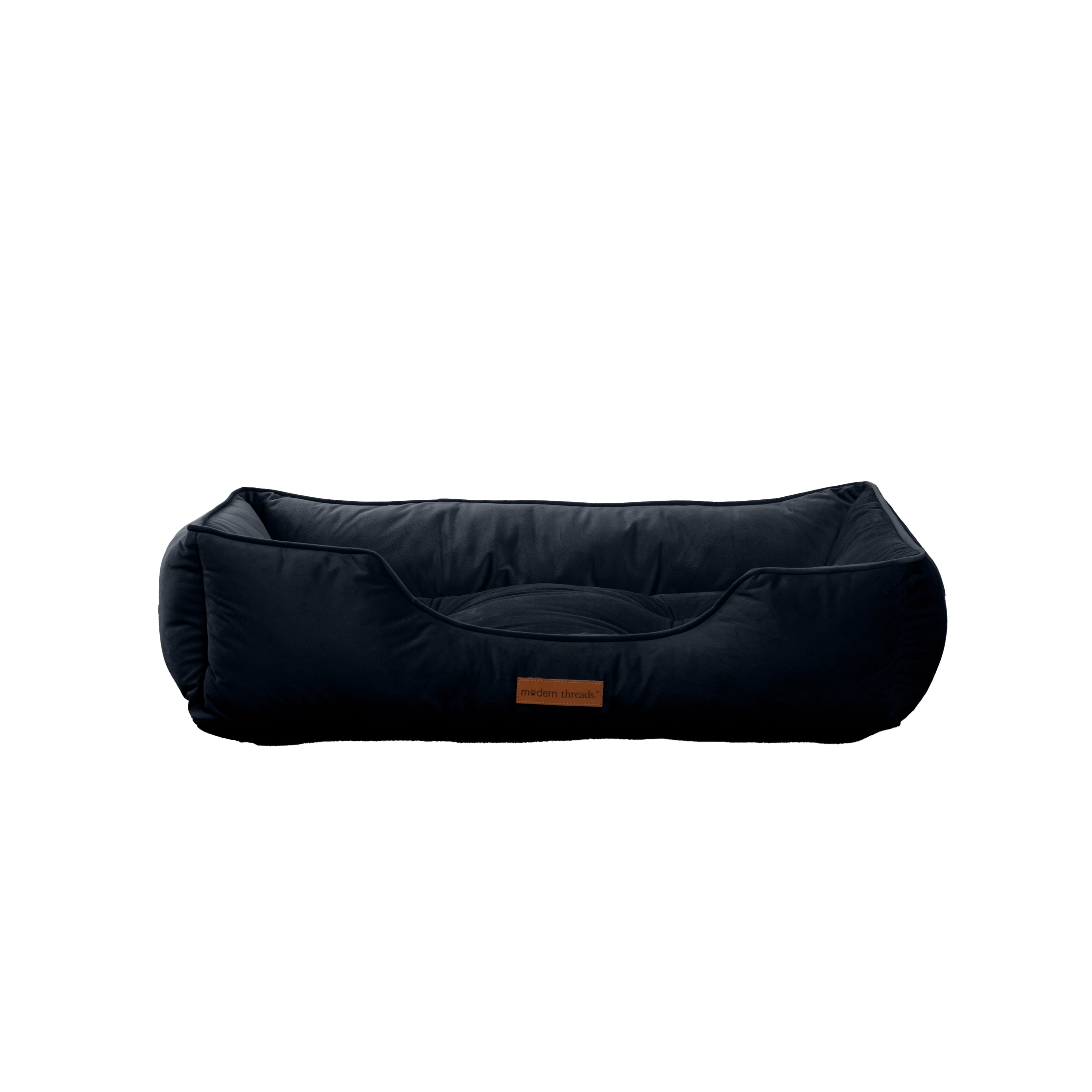 Modern Threads Large Luxury Velvet Tufted-Style Dog Bed, Denim
