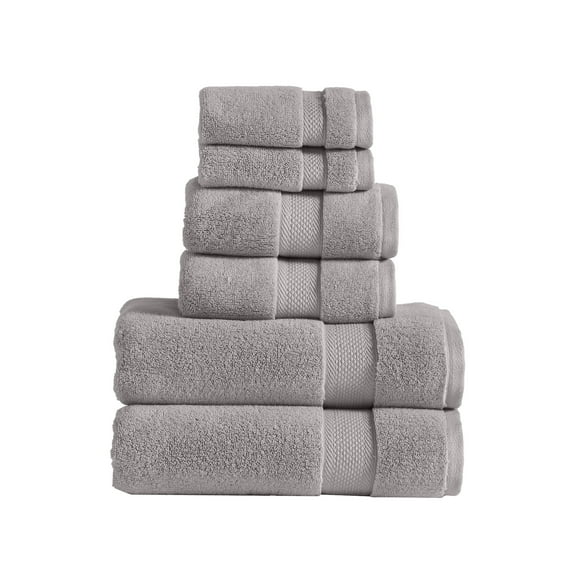 Modern Threads Luxury Cotton 6-Piece Quick Dry Towel Set, Stone