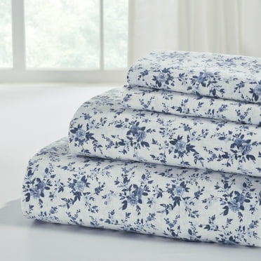 Modern Threads Mariah 3-Piece Printed Cotton Flannel Adult Bed Sheet Set, Twin