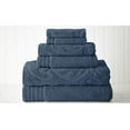 thumbnail image 1 of Modern Threads Medallion Jacquard 6-Piece Cotton Adult Bath Towel Set, Denim, 1 of 2