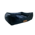 thumbnail image 1 of Modern Threads Medium Luxury Velvet Tufted-Style Dog Bed, Denim, 1 of 4