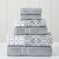 thumbnail image 1 of Modern Threads Monroe 6-Piece Cotton Bath Towel Set, Stone, 1 of 9