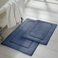 thumbnail image 1 of Modern Threads Non-Slip Bath Rug Set, Denim Blue 100% Cotton, 17" x 24" & 21" x 34", (2 Pack), 1 of 3