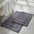 thumbnail image 1 of Modern Threads Non-Slip Bath Rug Set, Gray 100% Cotton, 17" x 24" & 21" x 34", (2 Pack), 1 of 3