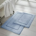 thumbnail image 1 of Modern Threads Non-Slip Bath Rug Set, Light Blue 100% Cotton, 17" x 24" & 21" x 34", (2 Pack), 1 of 2