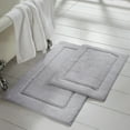 thumbnail image 1 of Modern Threads Non-Slip Bath Rug Set, Silver 100% Cotton, 17" x 24" & 21" x 34", (2 Pack), 1 of 2