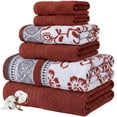 thumbnail image 1 of Modern Threads Ophelia 6-Piece Cotton Adult Bath Towel Set, Clay, 1 of 7