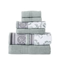 thumbnail image 1 of Modern Threads Ophelia 6-Piece Cotton Adult Bath Towel Set, Dark Sage, 1 of 17