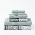 thumbnail image 1 of Modern Threads Ophelia 6-Piece Cotton Adult Bath Towel Set, Dark Sage, 1 of 17