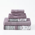 thumbnail image 1 of Modern Threads Ophelia 6-Piece Cotton Adult Bath Towel Set, Purple, 1 of 17